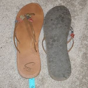 Scott Hawaii leather flip flops